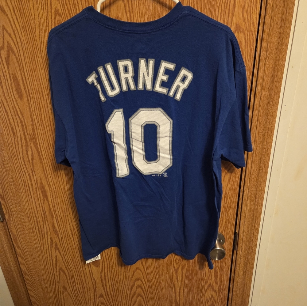 Majestic Los Angeles Dodgers Justin Turner Shirt Sz XL Men's MLB - Picture 4 of 4